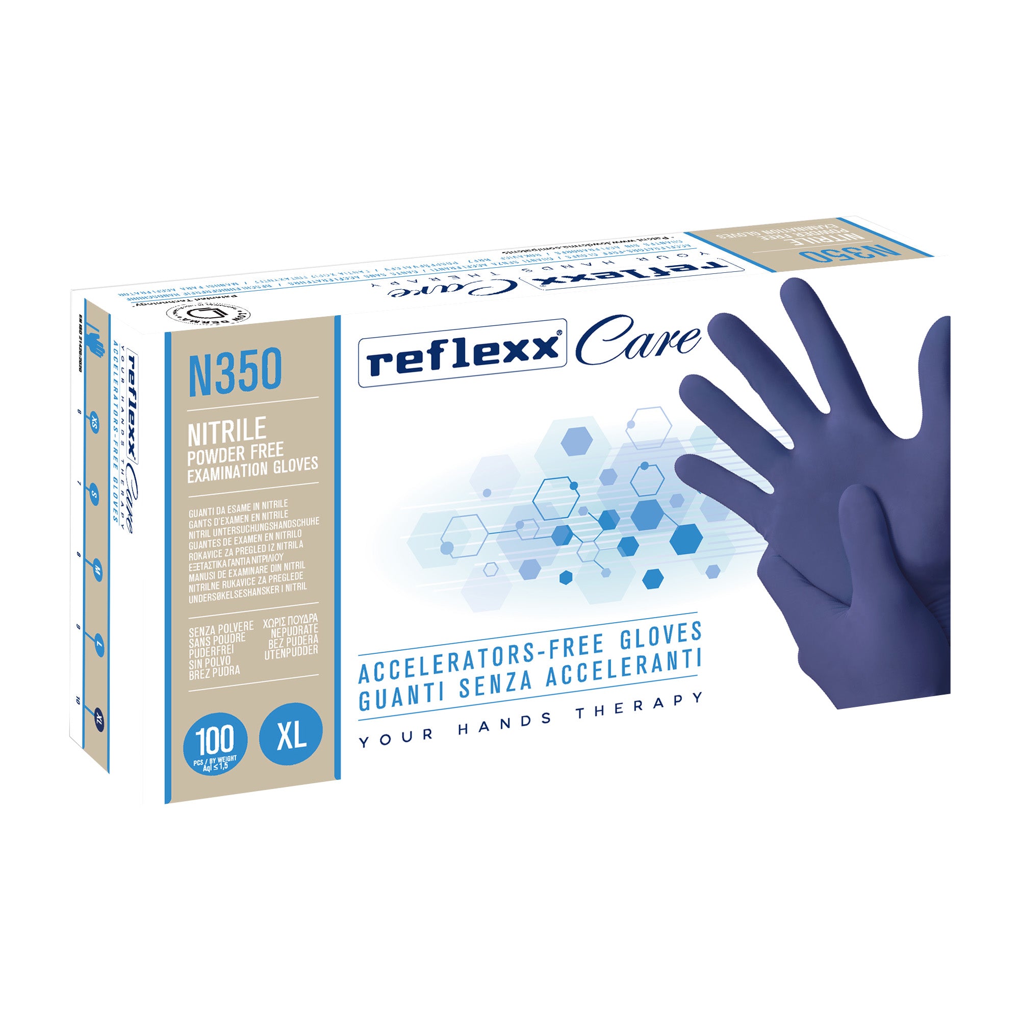 reflexx-conf-100-guanti-nitrile-ipoallergenici-n350-s-acceleranti-taglia-xl-blu