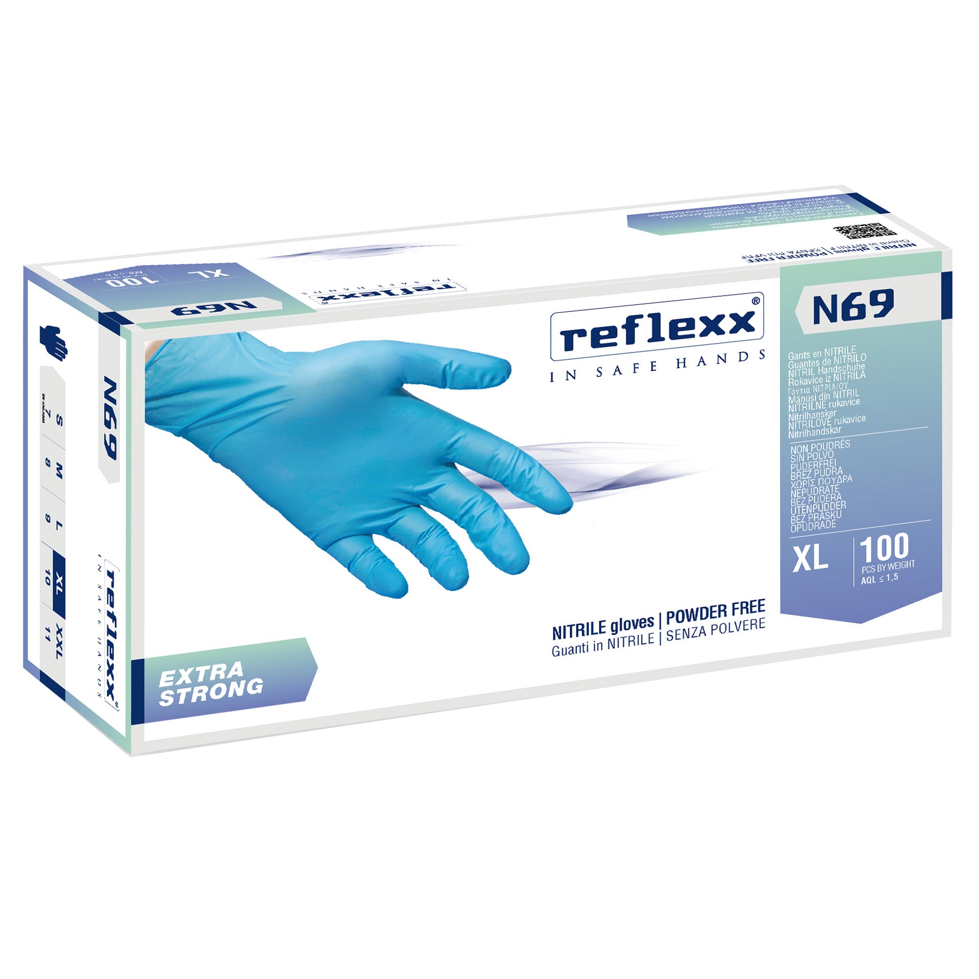 reflexx-conf-100-guanti-nitrile-n69-taglia-xl-azzurri-extrastrong
