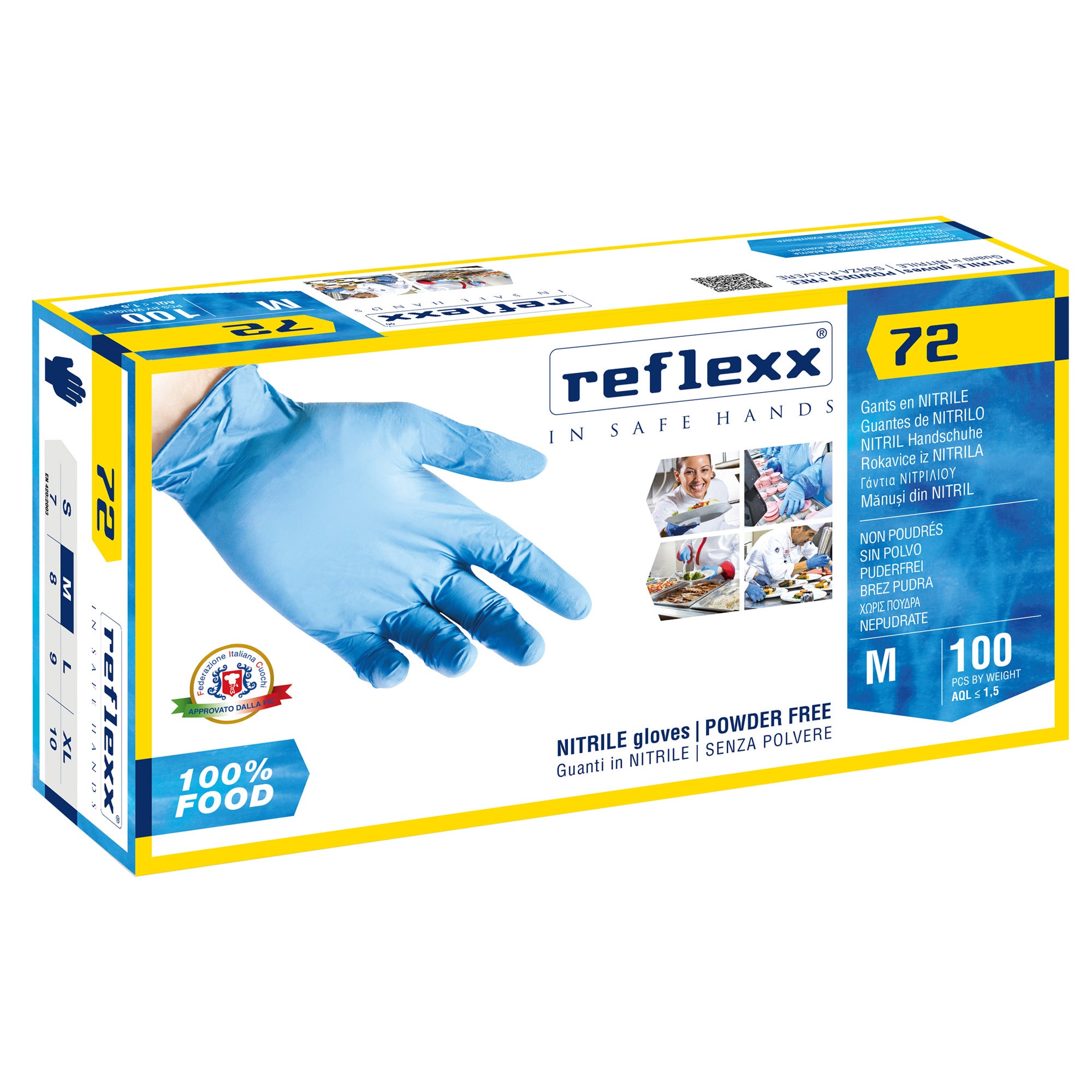 reflexx-conf-100-guanti-nitrile-r72-taglia-m-azzurri-foodline