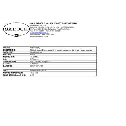 rex-sadoch-biglietti-auguri-assortiti-11-5x16-8-cm-conf-12-pz-minnie-unicorn-glitter-wdba024g