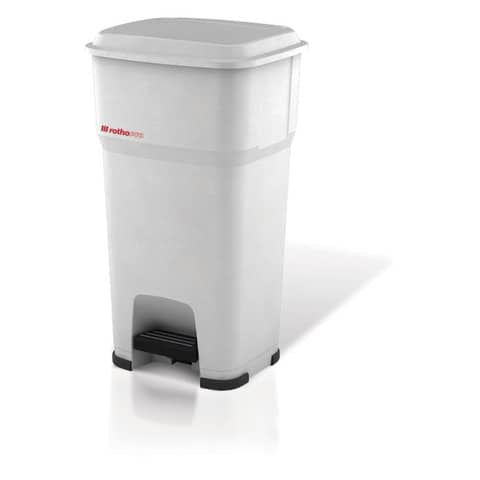 rotho-cestino-gettacarte-hera-85-l-pedale-coperchio-bianco-f800070