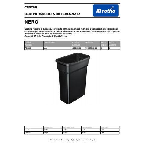 rotho-cestino-selecto-slim-55-lt-antracite-f800030