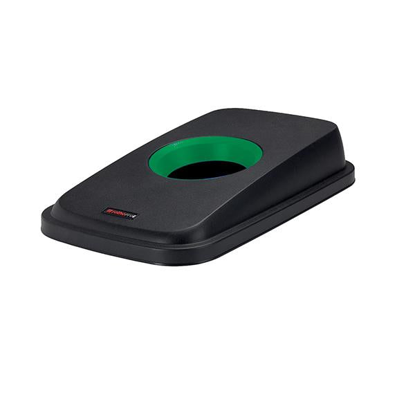 rotho-coperchio-cestino-selecto-foro-nero-verde