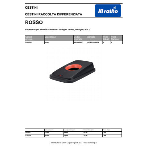 rotho-coperchio-selecto-rosso-foro-tondo-antracite-rosso-f800032