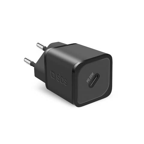sbs-caricatore-parete-gan-1x-type-c-pd-20w-nero-tetrgan1c20k