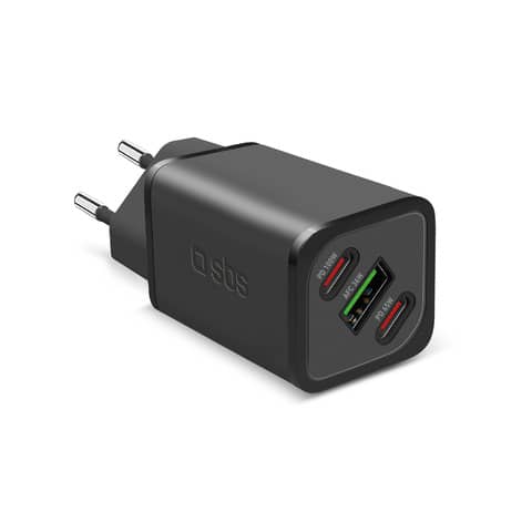 sbs-caricatore-parete-gan-1xtype-c-100w-ultra-fast-pd-1x-type-c-65w-ultra-fast-pd-1xusb-afc-36w-bianco