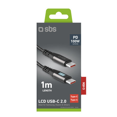 sbs-cavo-type-c-type-indicatore-lcd-lunghezza-1-m-nero-tecabletccled100wk