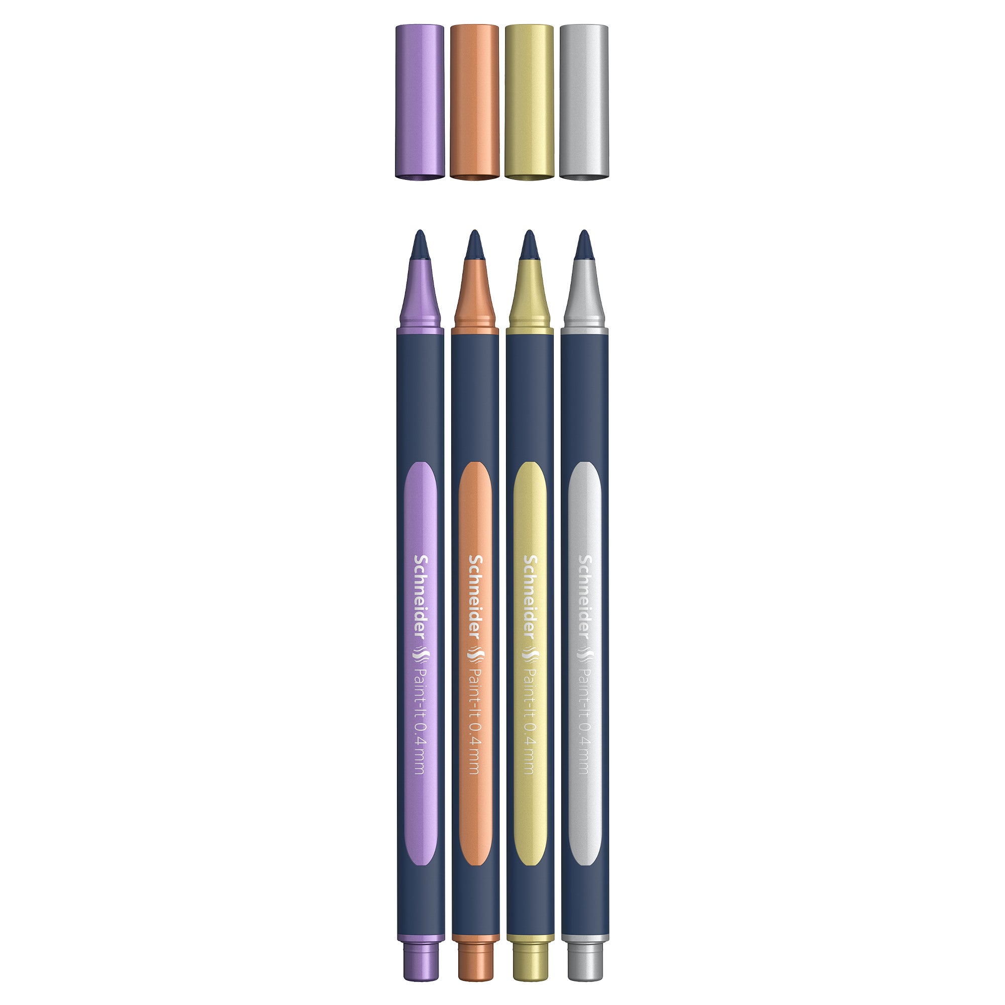 schneider-astuccio-4-metallic-roller-050-punta-0-4mm-colori-assortiti