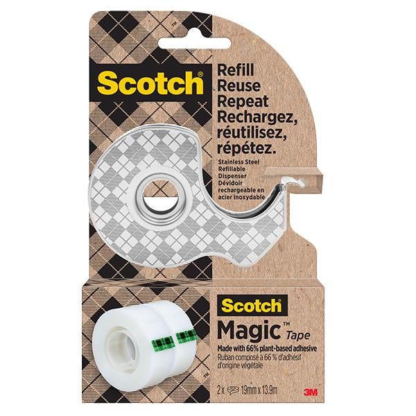 scotch-dispenser-acciaio-2-rotoli-magic-19-mm-x-13-9-m