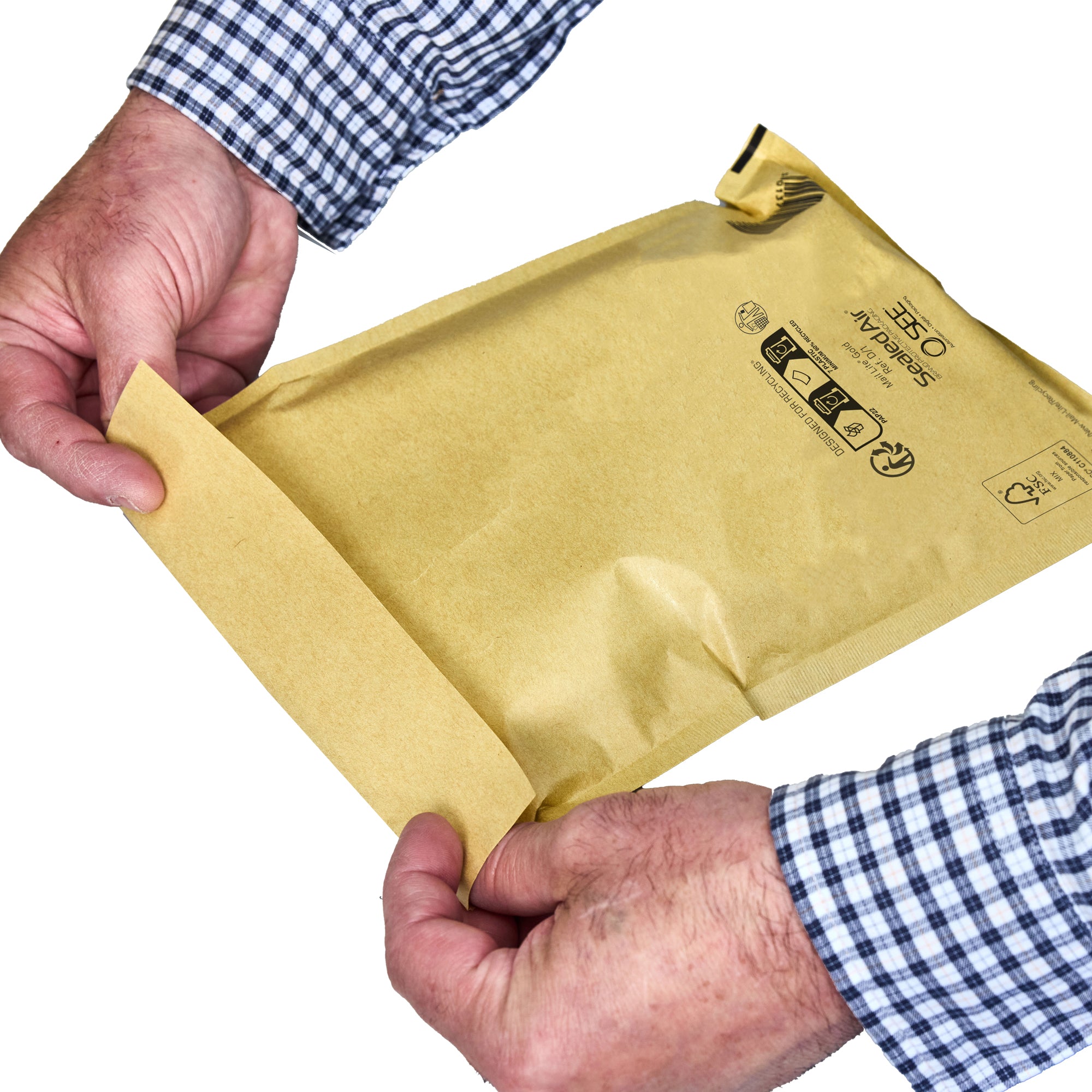 sealed-air-10-buste-imbottite-gold-cd-18x16cm-utile-avana-mail-lite
