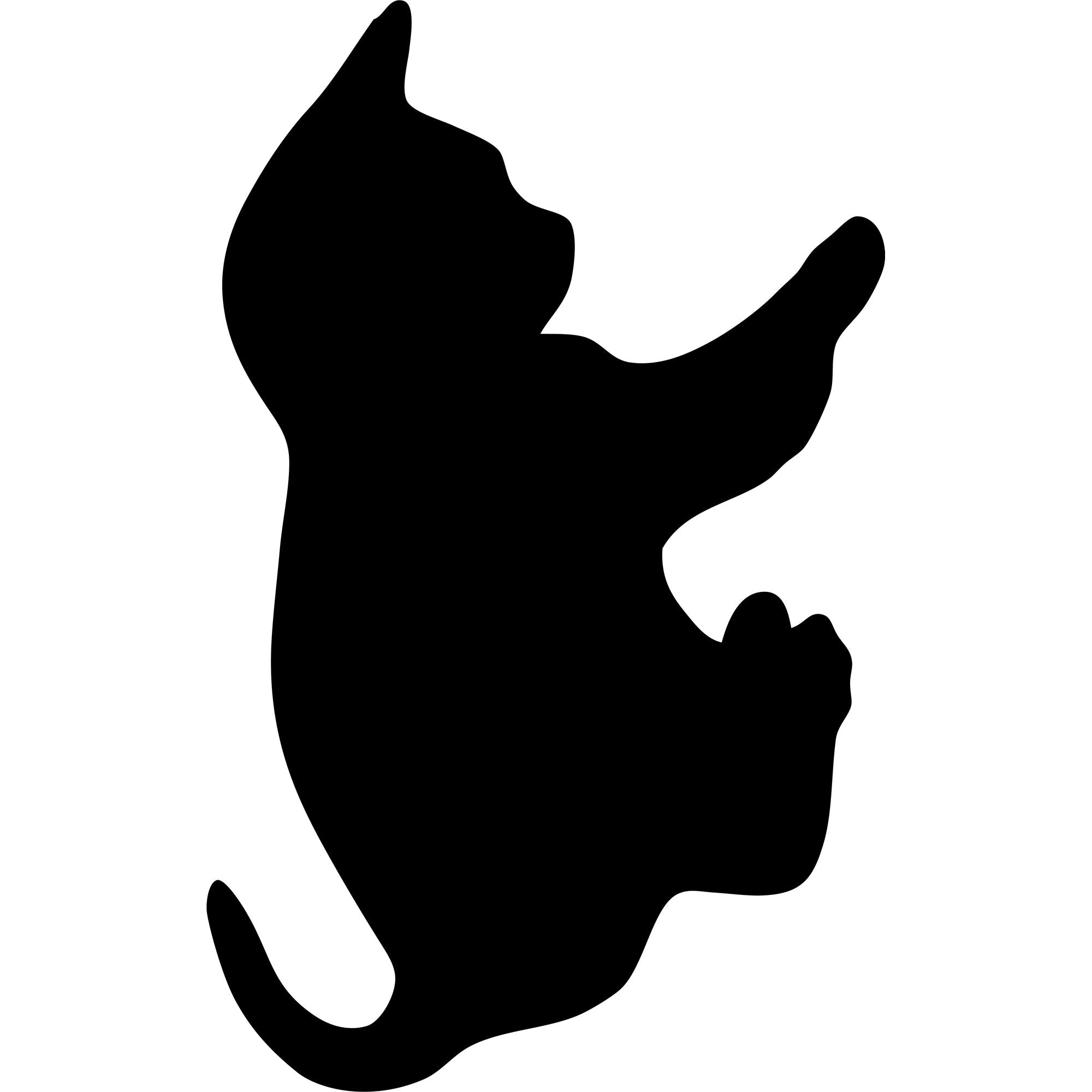 securit-lavagna-parete-gatto-silhouette
