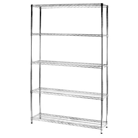 serena-group-scaffale-cinque-ripiani-dacciaio-cromato-archimede-120x35xh-200-cm-5x351220