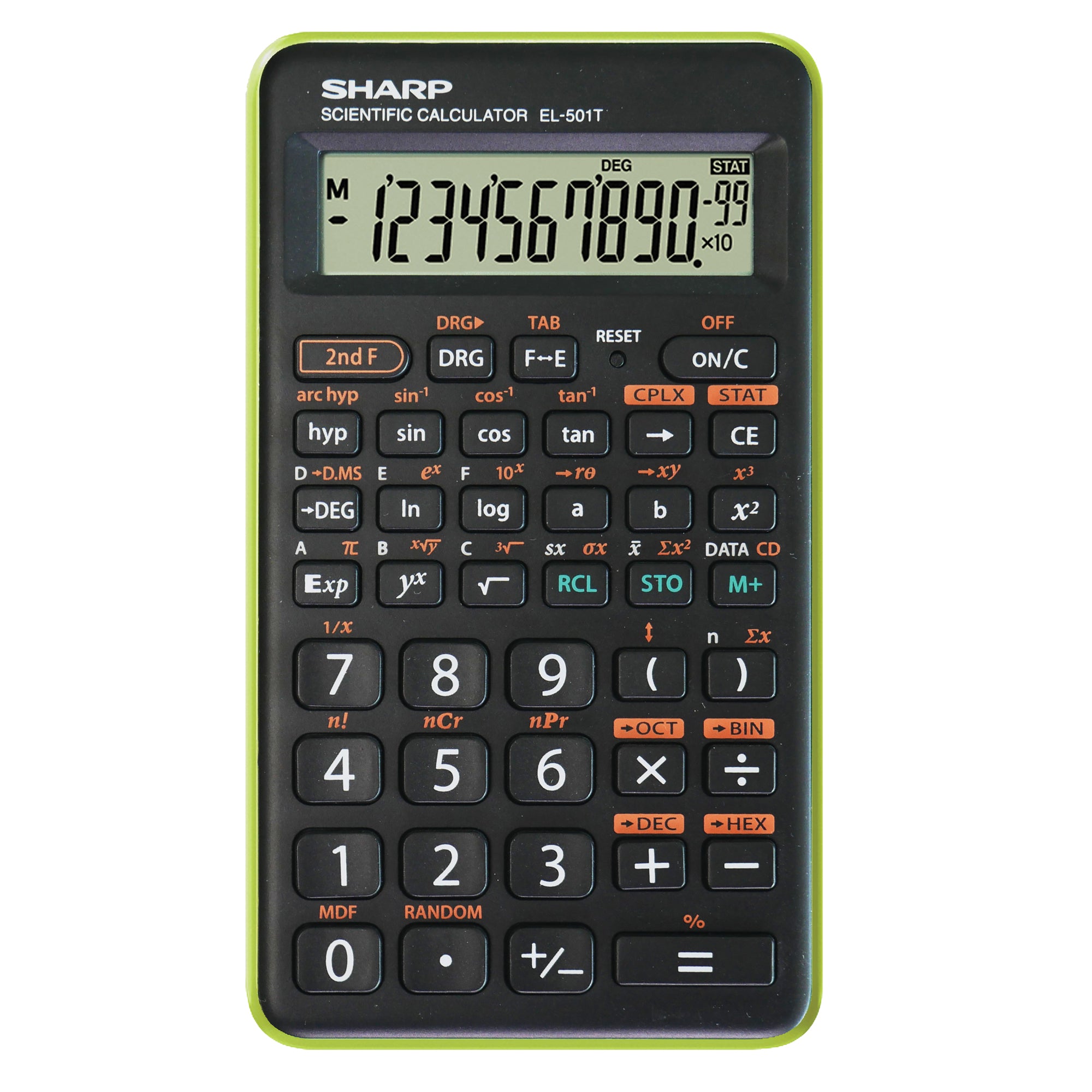 sharp-calcolatrice-scientifica-el-501tb-verde