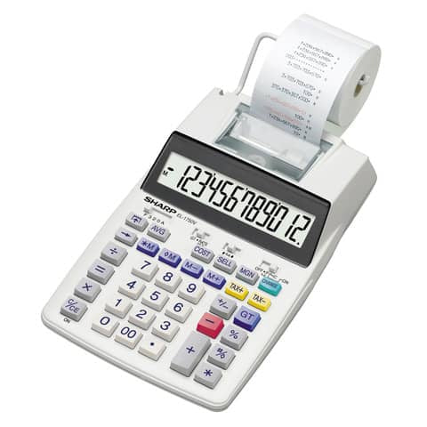 sharp-calcolatrice-scrivente-doppia-alimentazione-el-1750v-display-lcd-12-cifre-grigio-sh-el1750v
