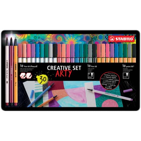 stabilo-arty-creative-conf-30-pz-colori-assortiti-87-3432