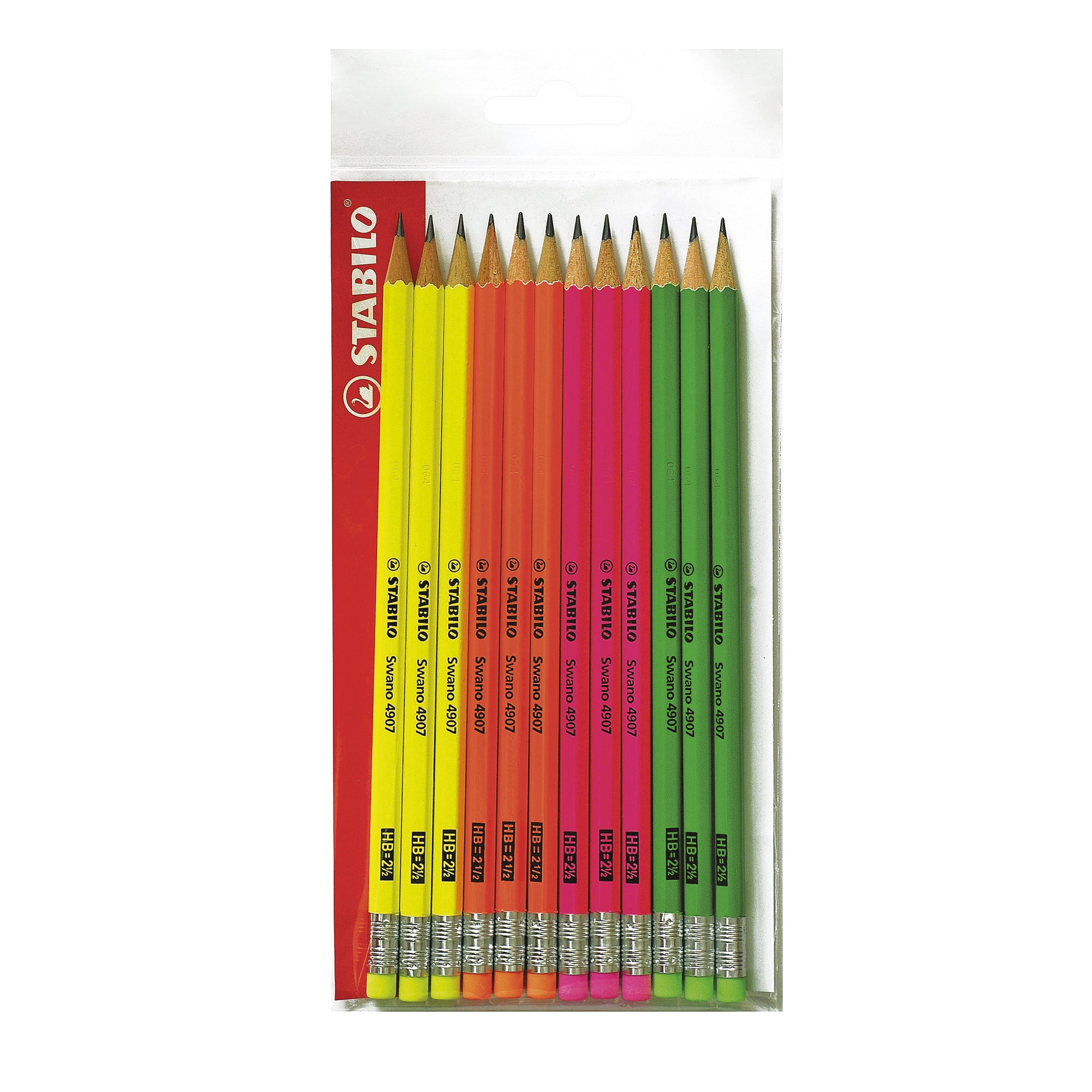 stabilo-blister-12-matite-grafite-c-gommino-hb-fusto-4-colori-fluo