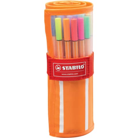 stabilo-fineliner-point-88-0-4-mm-assortiti-25-colori-standard-5-neon-rotolo-30-8830-2