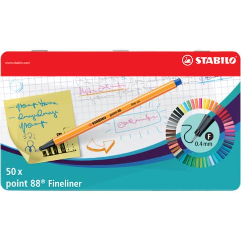 stabilo-fineliner-point-88-0-4-mm-assortiti-scatola-metallo-50-8850-6