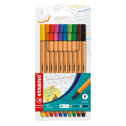 stabilo-fineliner-point-88-assortiti-astuccio-10-8810