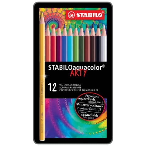 stabilo-matite-colorate-acquarellabili-aquacolor-scatola-metallo-assortiti-conf-12-pezzi-1612-5