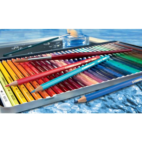 stabilo-matite-colorate-acquarellabili-aquacolor-scatola-metallo-assortiti-conf-36-pezzi-1636-5