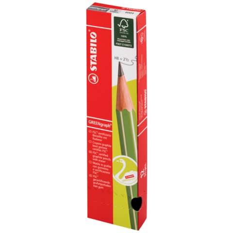 stabilo-matite-gommino-greengraph-hb-conf-12-pezzi-6004-hb