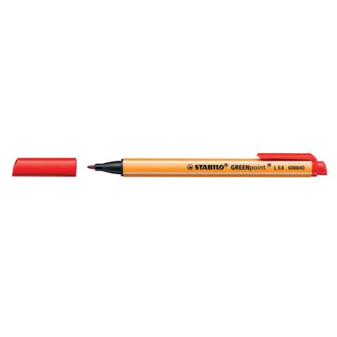 stabilo-penna-punta-fibra-greenpoint-0-8-mm-rosso-6088-40