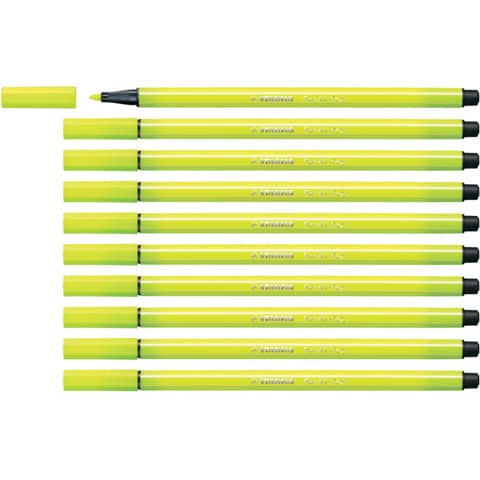 stabilo-pennarelli-pen-68-1-mm-giallo-fluo-68-024