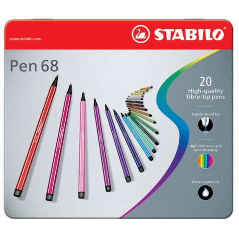 stabilo-pennarelli-pen-68-1-mm-scatola-metallo-assortiti-conf-20-pezzi-6820-6