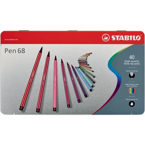 stabilo-pennarelli-pen-68-1-mm-scatola-metallo-assortiti-conf-40-pezzi-6840-6