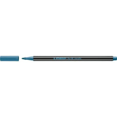 stabilo-pennarelli-pen-68-metallic-1-mm-blu-metallizzato-68-841