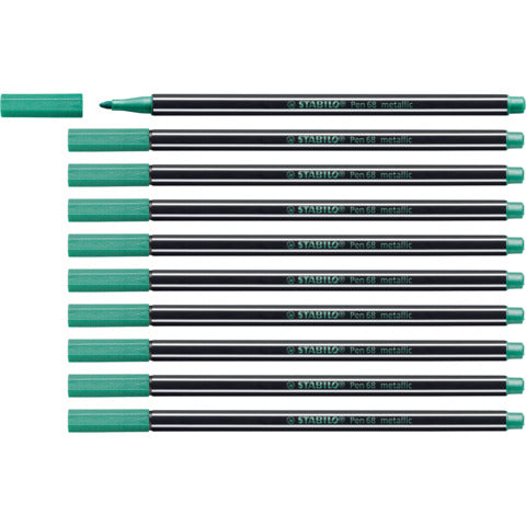 stabilo-pennarelli-pen-68-metallic-1-mm-verde-metallizzato-68-836