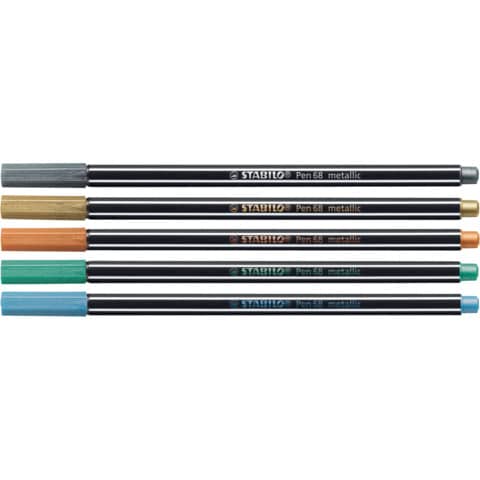 stabilo-pennarelli-pen-68-metallic-1-mm-verde-metallizzato-68-836
