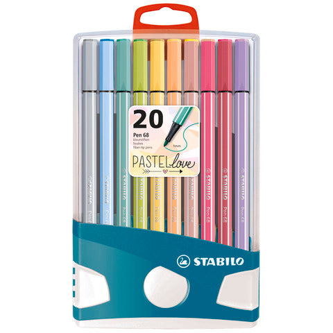 stabilo-pennarelli-pen-68-pastelparade-tratto-1-mm-conf-20-colori-assortiti-be6820-0311
