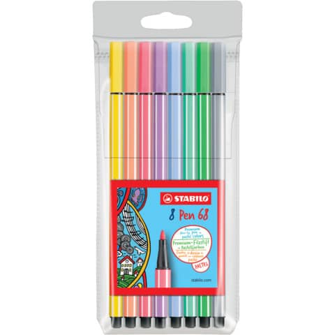 stabilo-pennarelli-pen-68-tratto-1-mm-conf-8-colori-assortiti-pastel-eo68-8-01