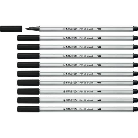 stabilo-pennarello-pen-68-brush-punta-pennello-m-1-mm-nero-568-46