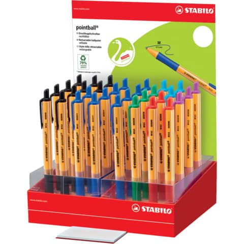 stabilo-pointball-display-banco-cartone-32-pezzi-colori-assortiti-6030-32-1