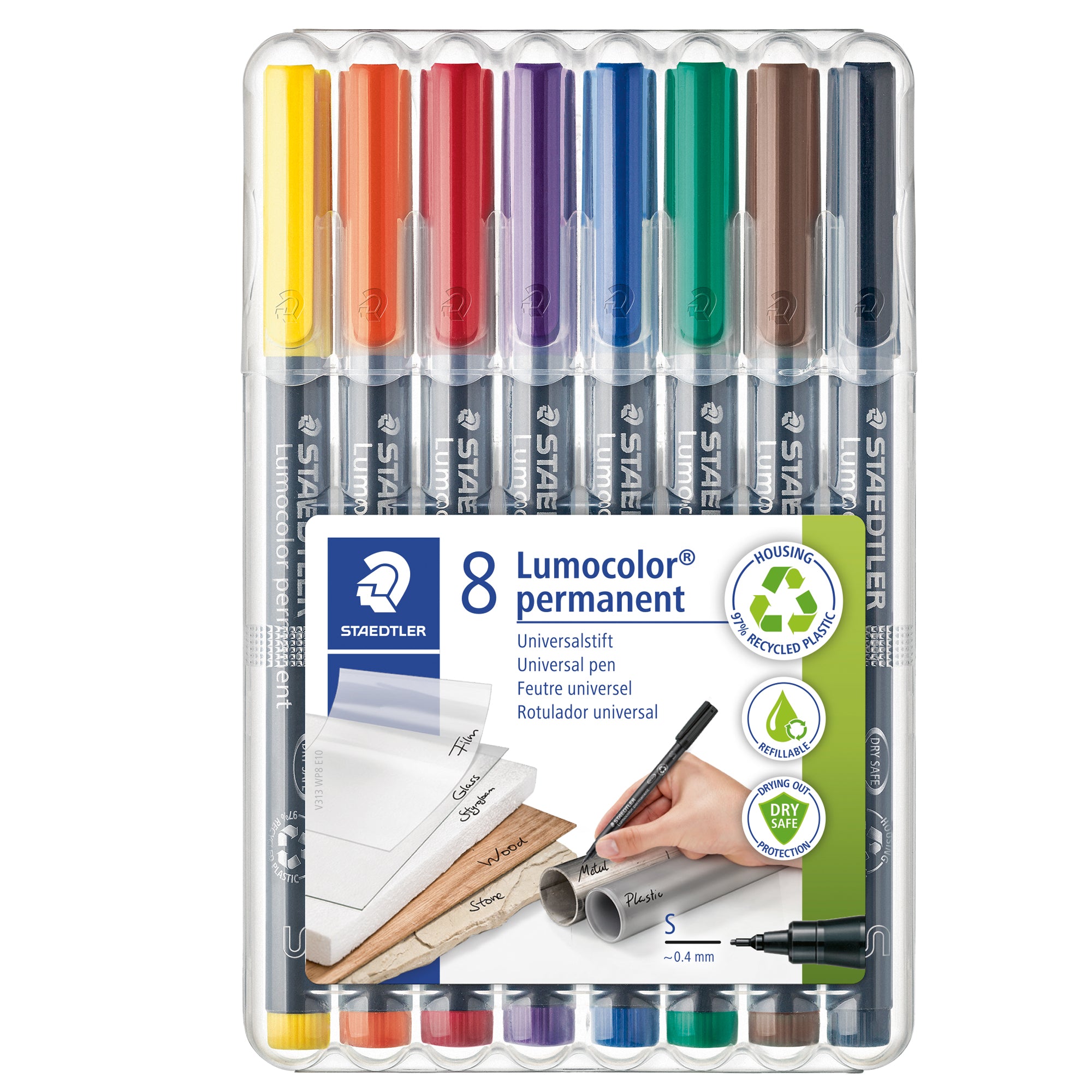 staedtler-busta-8-pennarelli-lumocolor-permanent-313-sf-0-4mm