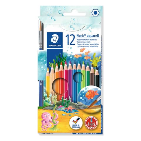 staedtler-matite-colorate-noris-club-aquarell-144-10-assortiti-confezione-12-pezzi-144-10nc12