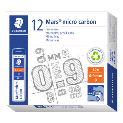 staedtler-mine-sottili-mars-micro-carbon-250-b-0-9-mm-confezione-12-pezzi-250-09-b
