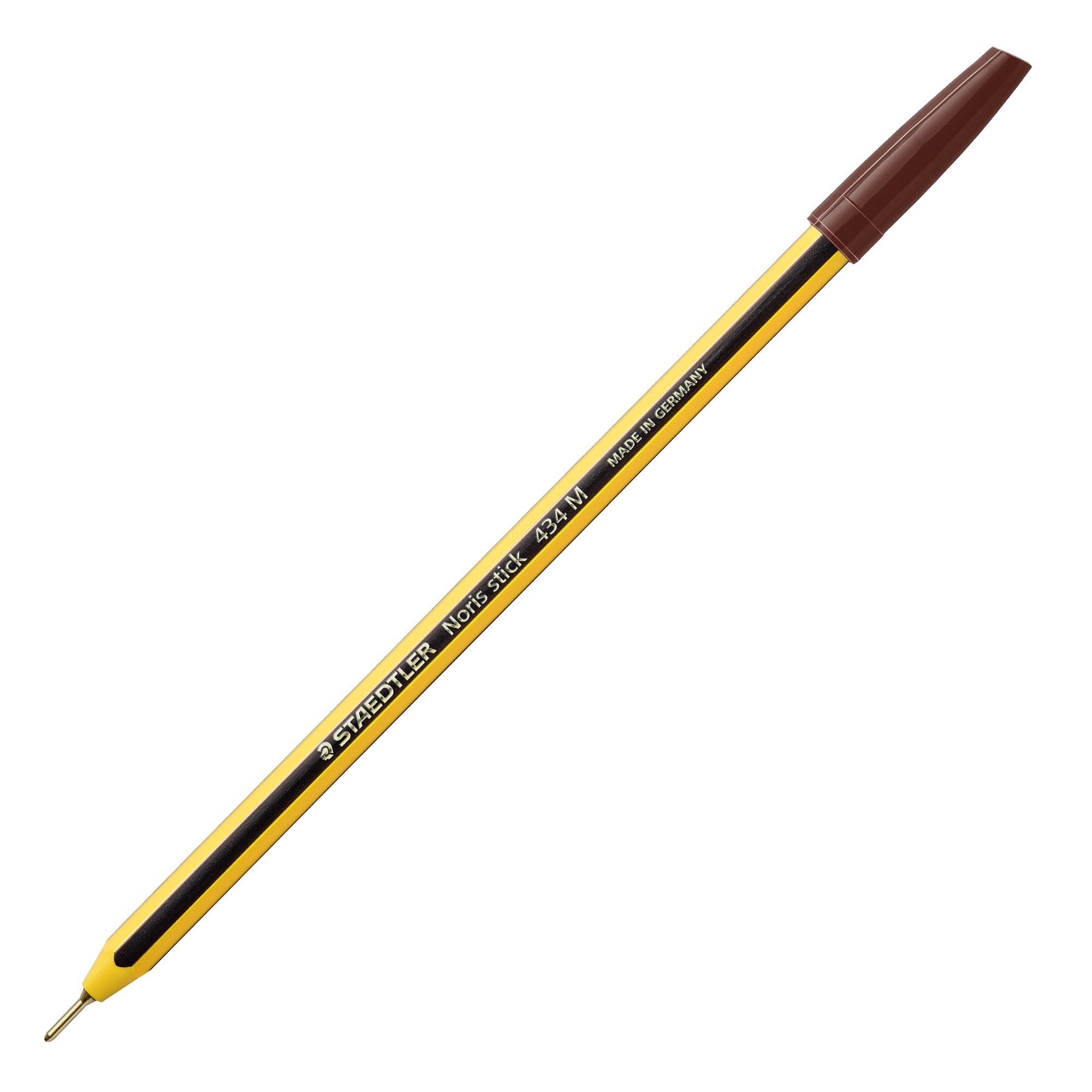 staedtler-scatola-10-penna-sfera-434-noris-stick-marrone-1-0mm