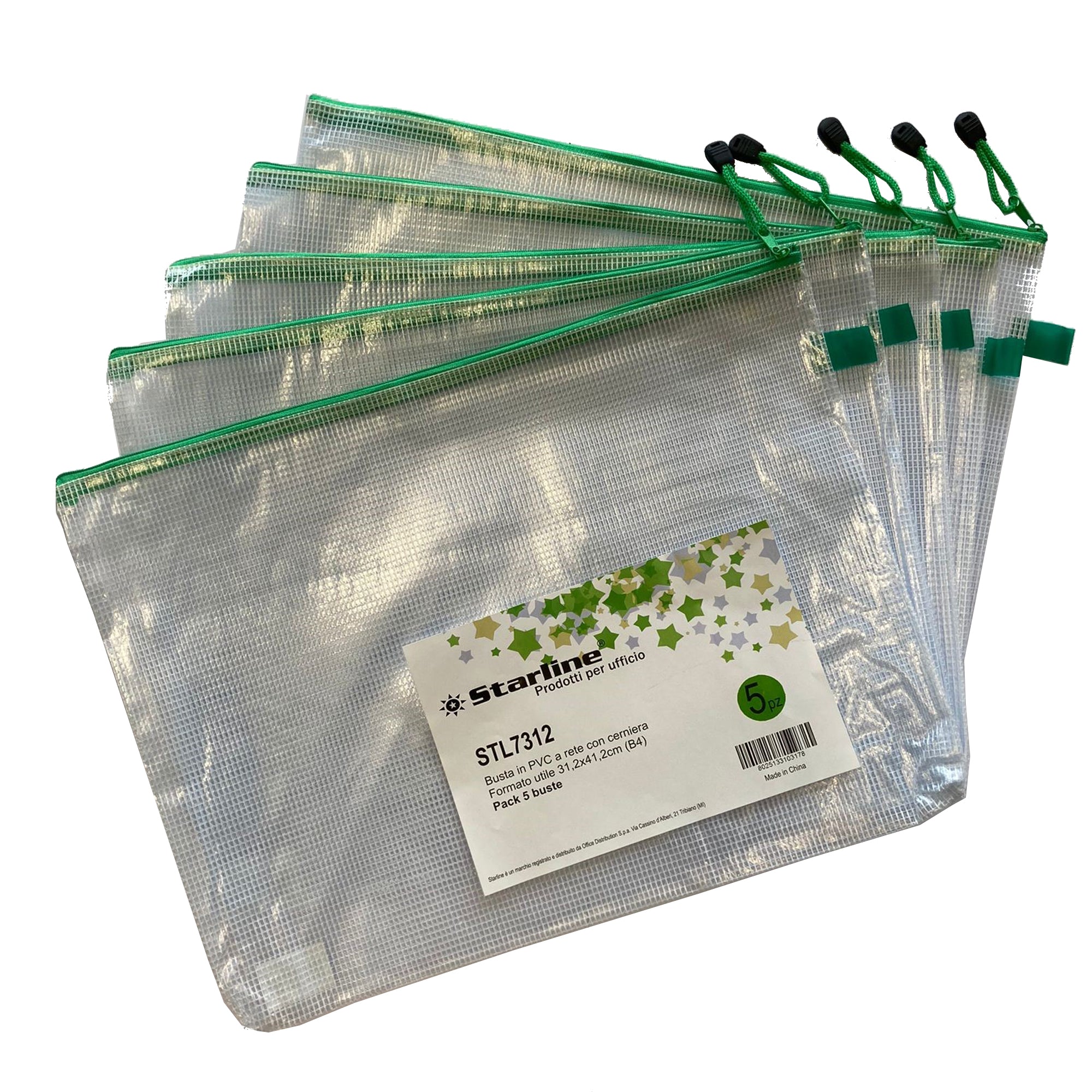 starline-busta-pvc-rete-b4-31-2x41-2cm-cerniera-verde