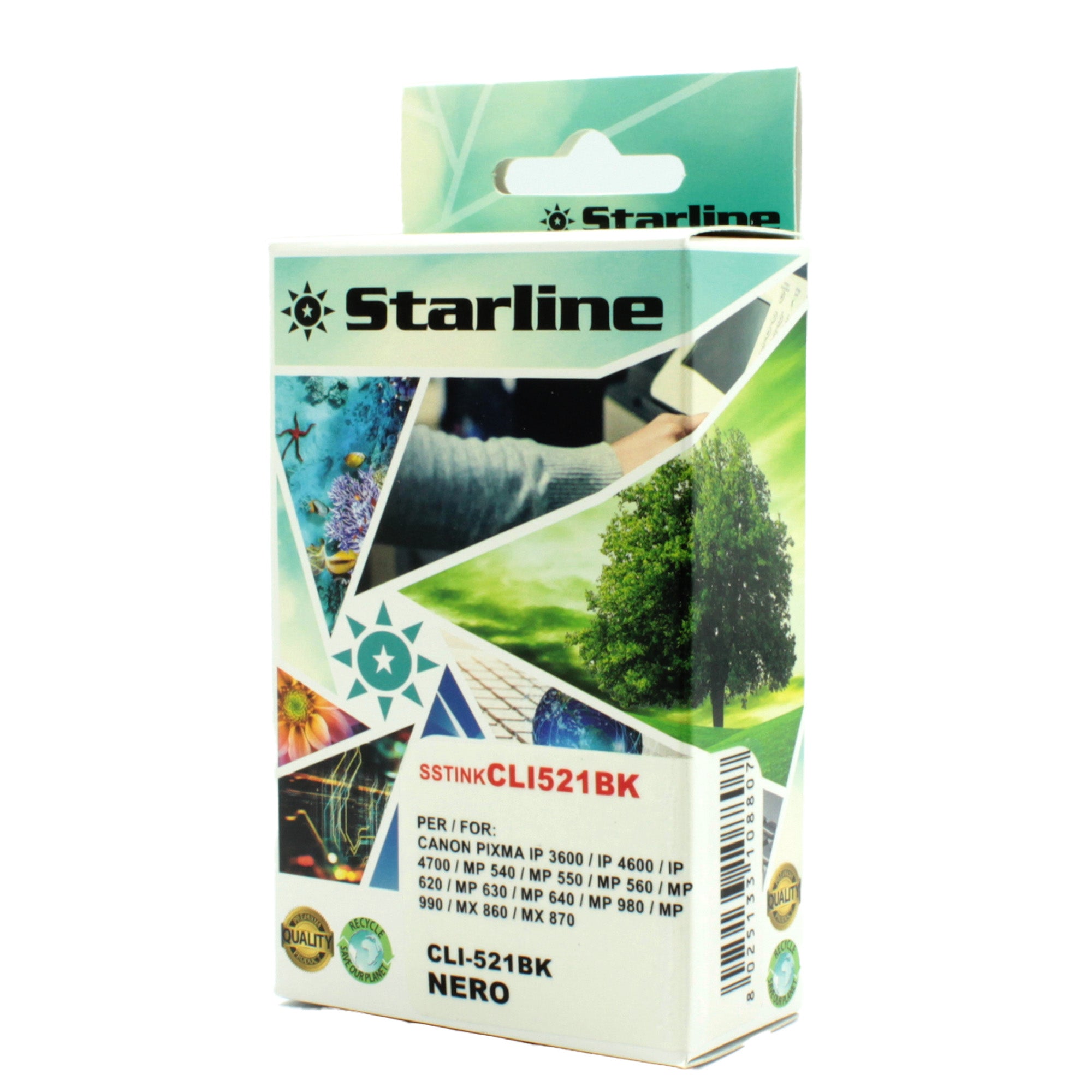starline-cartuccia-ink-nero-print-c-canon-cli521bk-chip