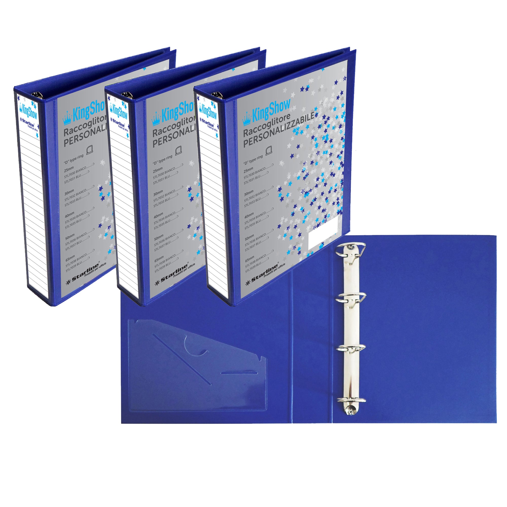 starline-raccoglitore-kingshow-65-a4-4d-blu-22x30cm-personalizzabile