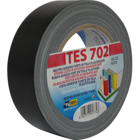 syrom-nastro-adesivo-tela-tes-702-formato-38-mm-x-25-m-materiale-tela-plastificata-nero-1774