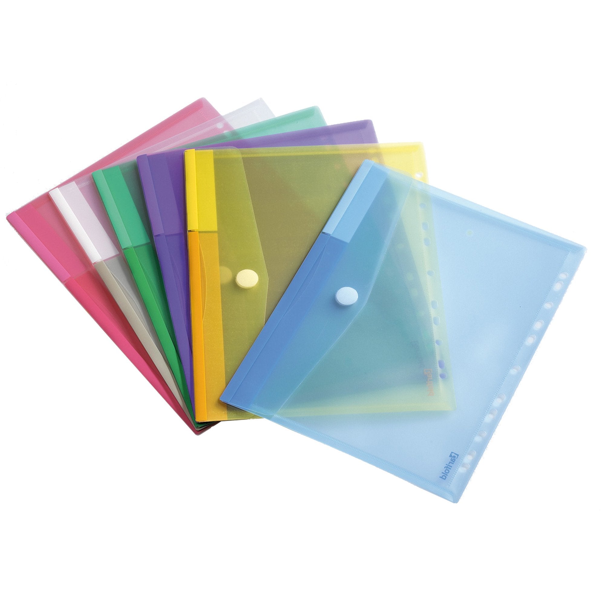 tarifold-set-12-buste-forate-ppl-velcro-colori-assortiti