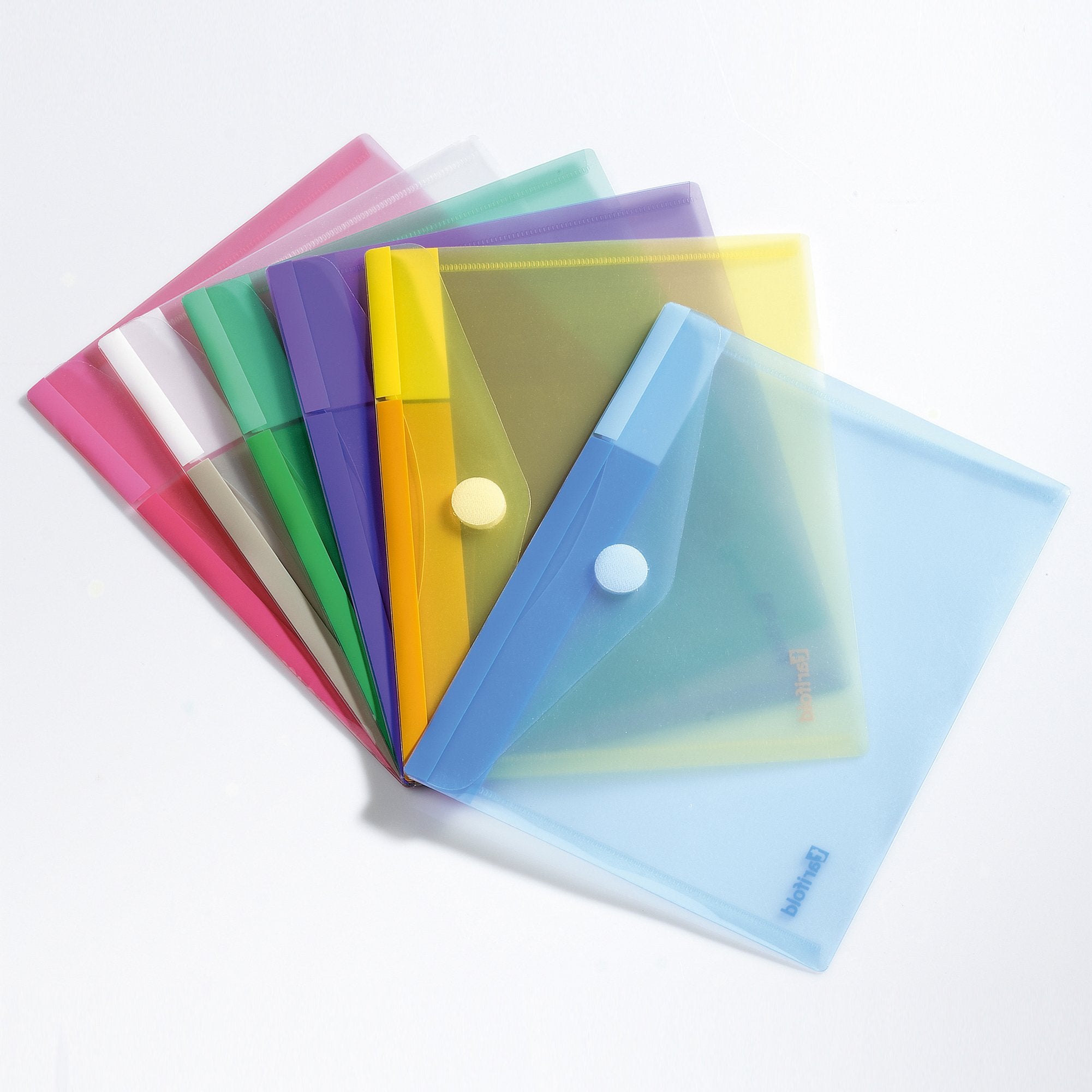 tarifold-set-6-buste-pp-velcro-24x19cm-colori-assortiti