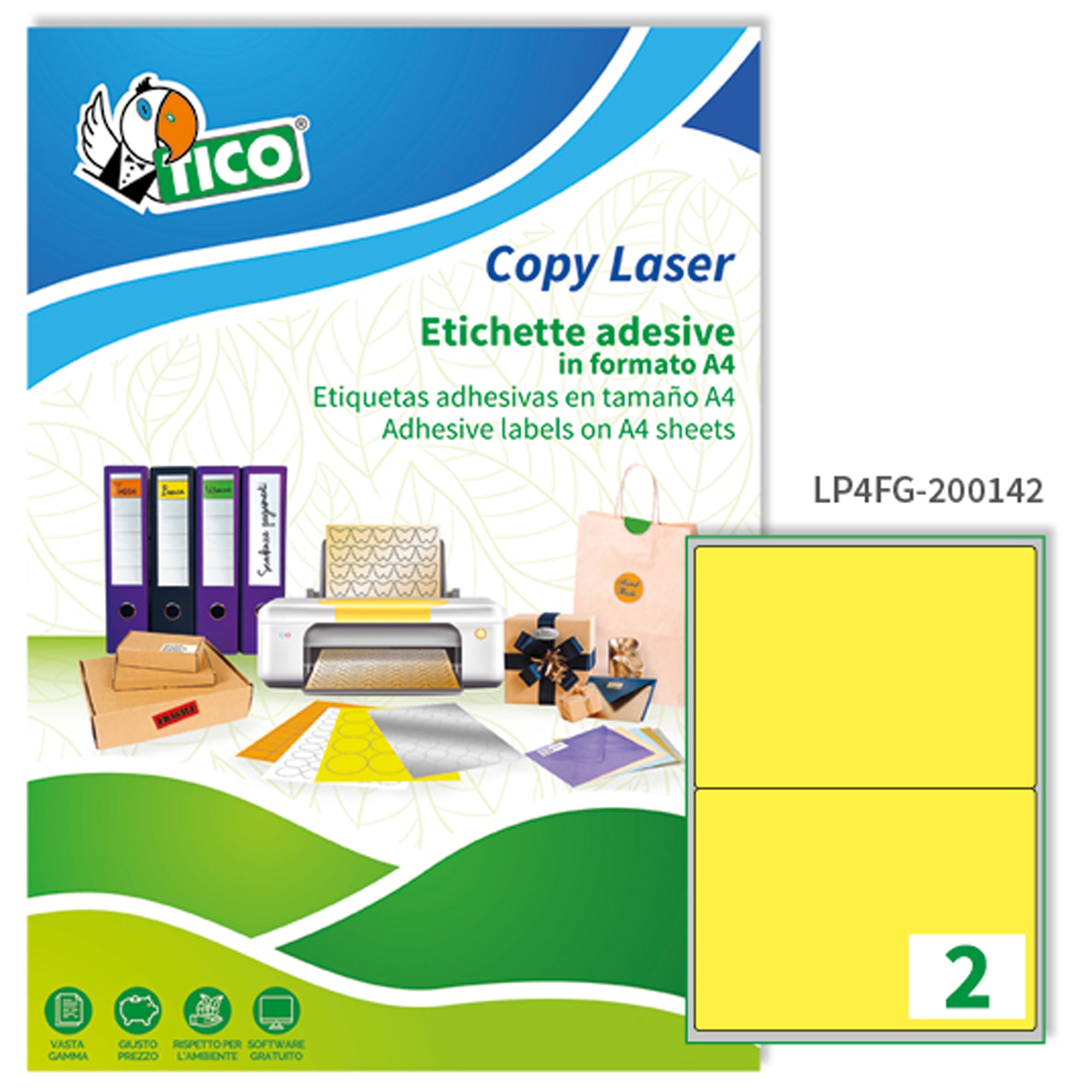 tico-etichetta-adesiva-lp4f-giallo-fluo-70fg-a4-200x142mm-2et-fg