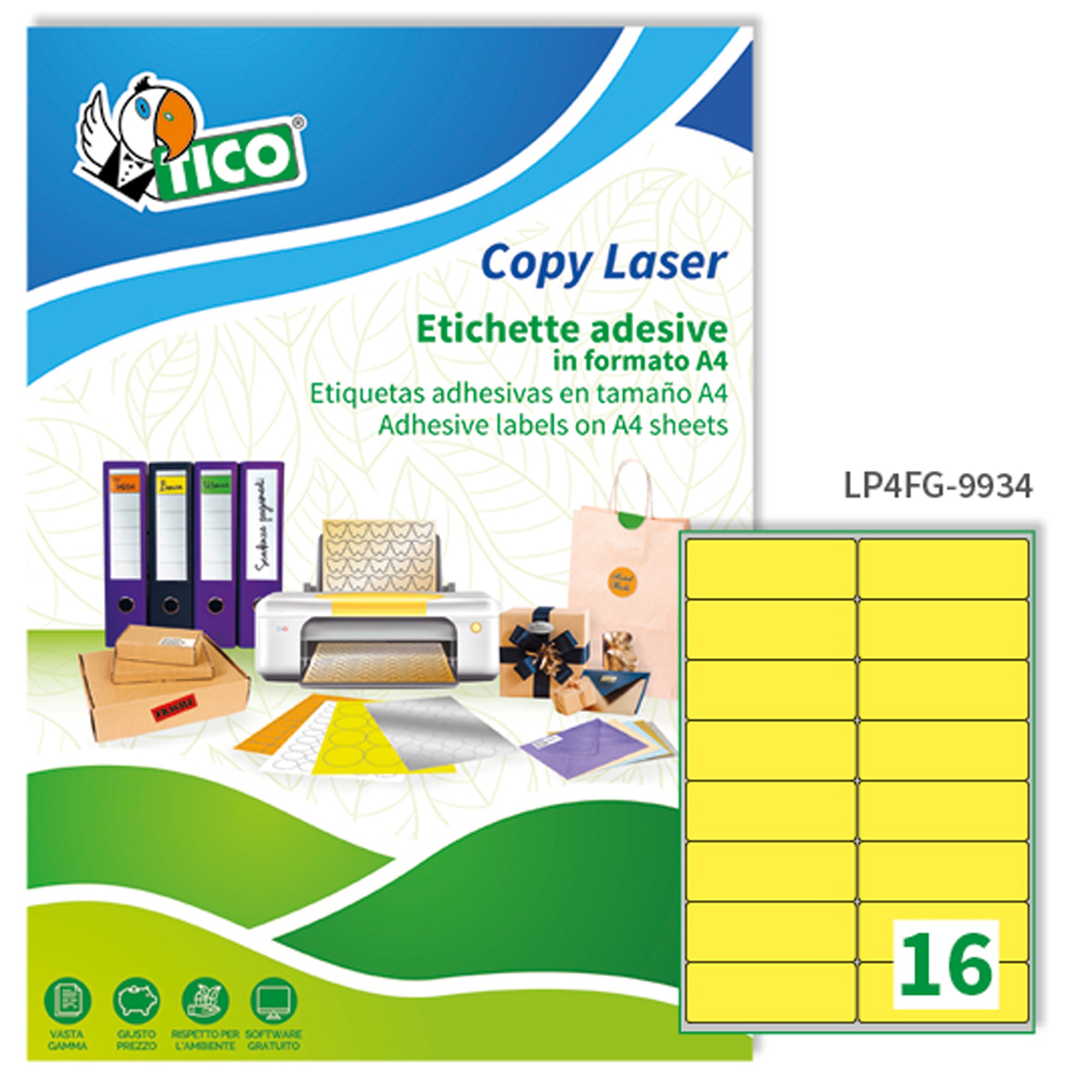 tico-etichetta-adesiva-lp4f-giallo-fluo-70fg-a4-99-1x34mm-16et-fg