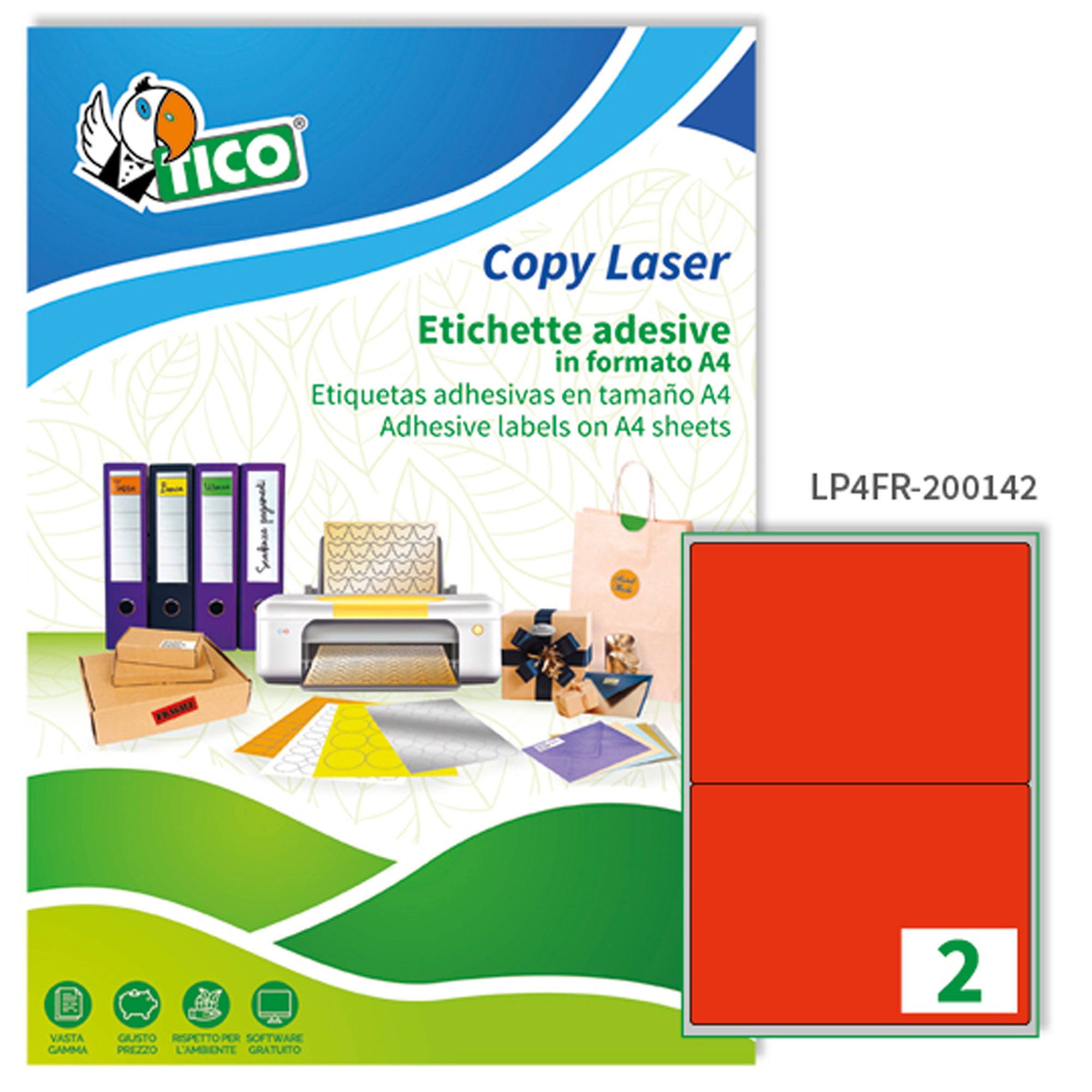 tico-etichetta-adesiva-lp4f-rosso-fluo-70fg-a4-200x142mm-2et-fg